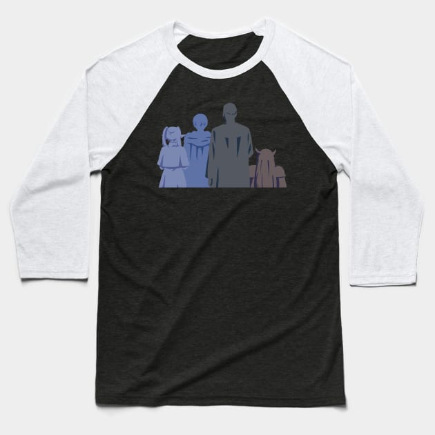 Hero Party Sousou no Frieren Anime Characters Silhouette October 2023 SNF38 Baseball T-Shirt by Animangapoi